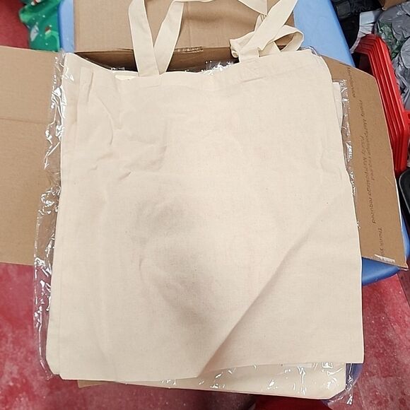 Echo Friendly Reusable Shopping Tote Bag PLANT SMILES & GROW LAUGHTER  NWT - Picture 2 of 5